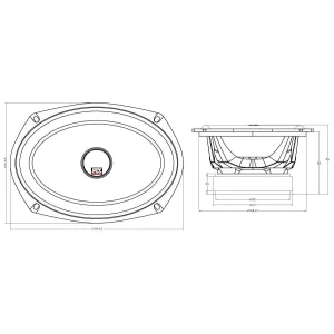 MTX Audio TX669C, Altavoces 6X9" (16x23cm)