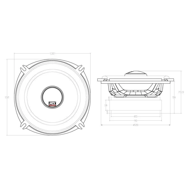 MTX Audio TX650C, medidas
