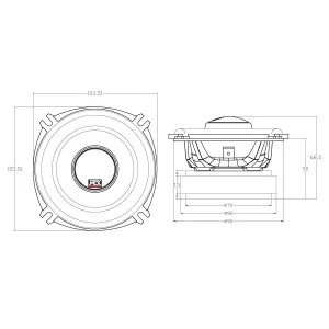 MTX Audio TX640C, medidas