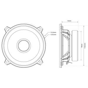 MTX Audio TX450S, medidas