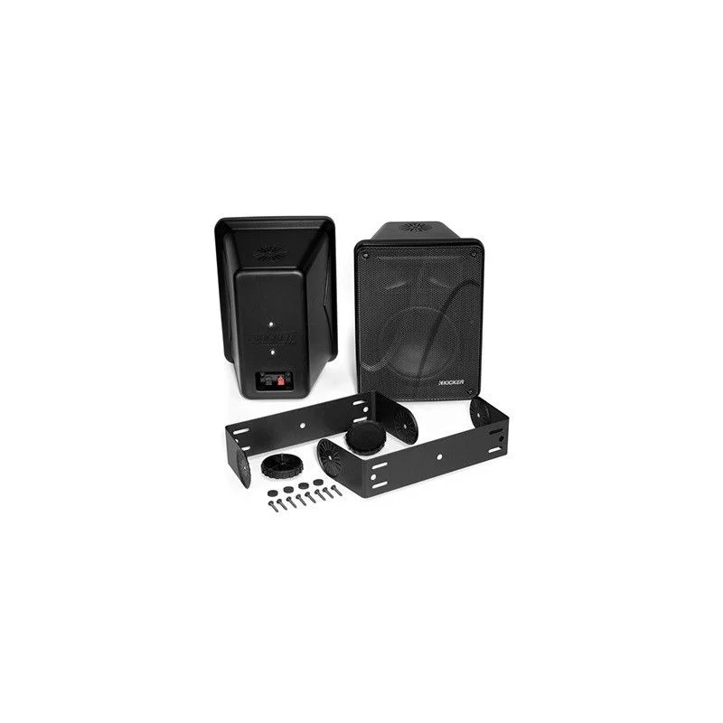 Pareja de altavoces con caja para exterior o interior, Kicker KB6000B
