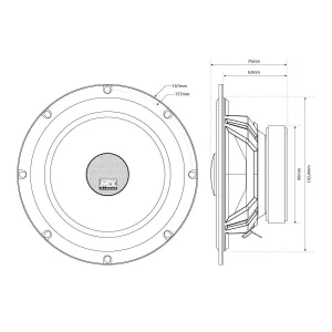 MTX Audio TX465C altavoces 6,5" (16,5cm), coaxiales, 80W RMS