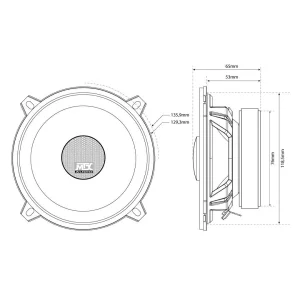Altavoces 5,25" (13cm), MTX TX450C, 2 vías