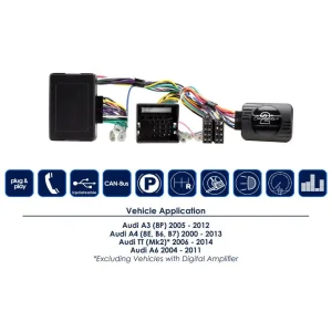 Interface mandos volante CTSAD006.2 , para Audi A3, A4, A6, TT.