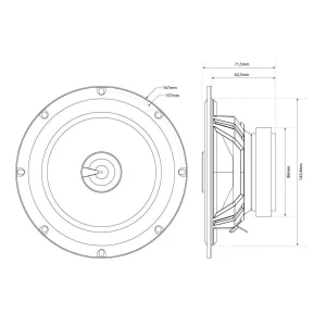 MTX Audio TR65C, medidas