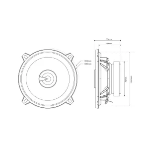 MTX Audio TR50C, medidas