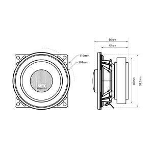 MTX Audio TR40C, medidas