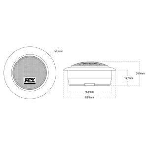 MTX Audio TX225T, tweeters 1", medidas