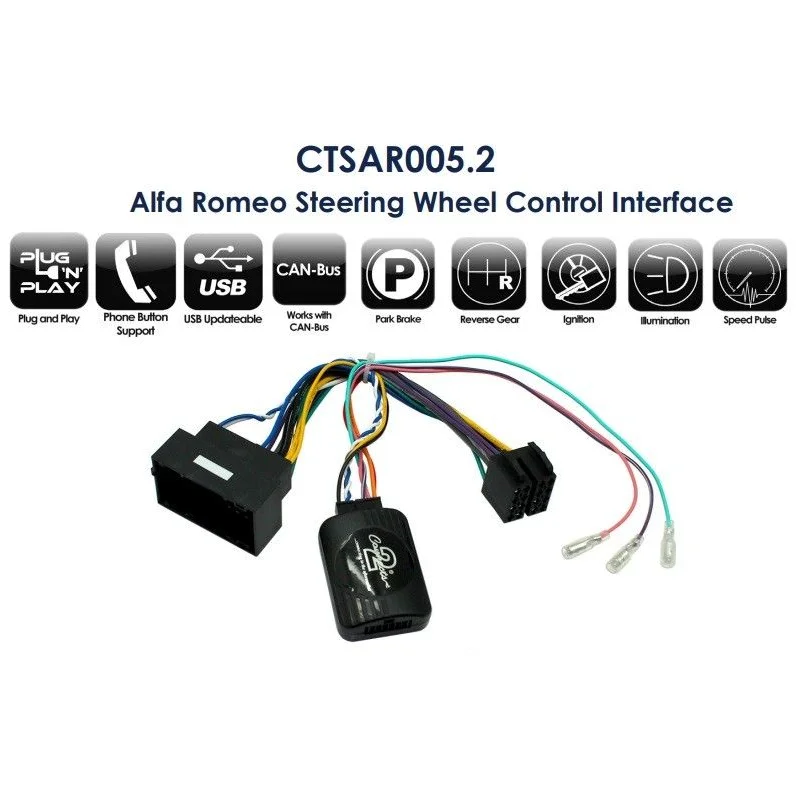CTSAR005.2 Interface mandos volante Alfa Romeo, funciones