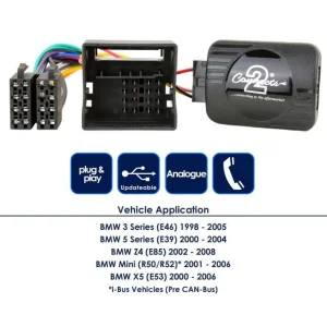 Interface mandos volante CTSBM004.2 BMW y Mini, funciones