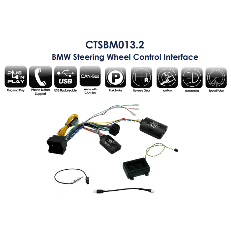 Connects2 CTSBM013.2 Interface mandos volante BMW, funciones