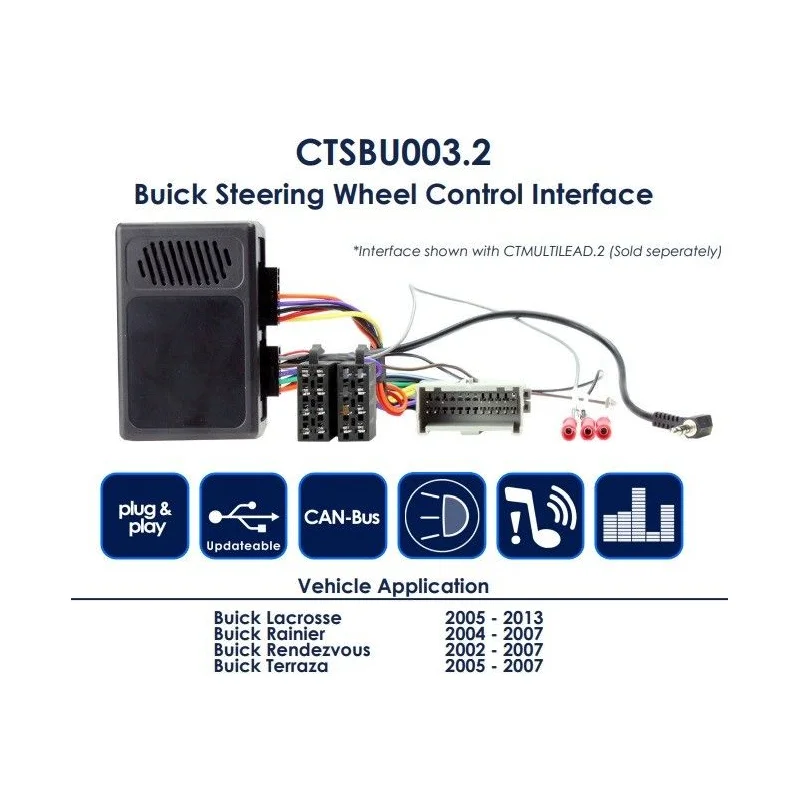 Interface mandos volante CTSBU003.2, Buick, funciones