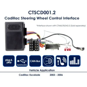 Interface mandos volante CTSCD001.2 Cadillac Escalade, funciones
