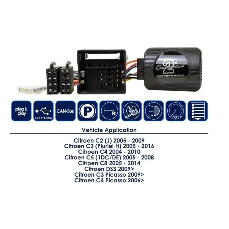 Connects2 CTSCT003.2 interface mandos volante Citroen 2004