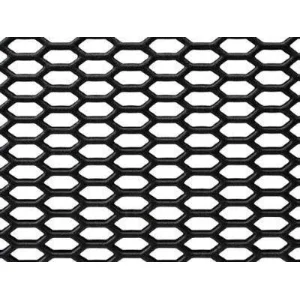 Rejilla ABS, tipo panel de abeja, color negro 120x40Cm.