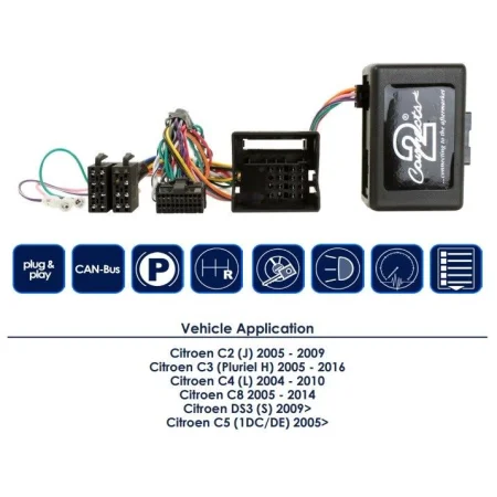 CTSCT008 Interface mandos volante Citroen o Peugeot, funciones