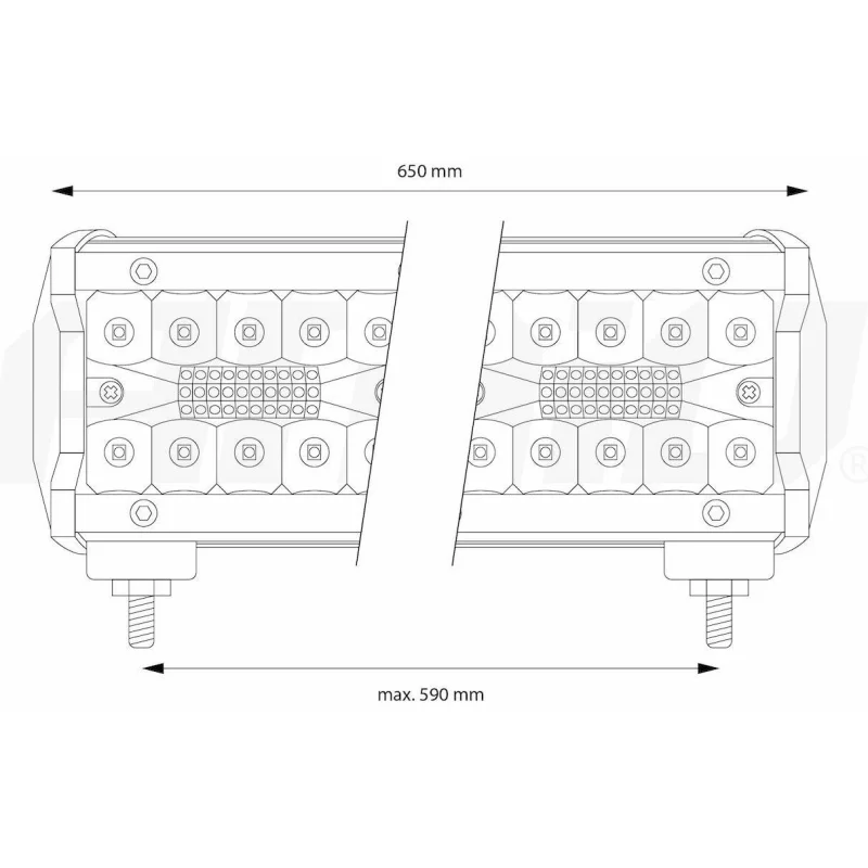 Faros largo alcance led 540W
