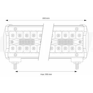 Faros largo alcance led 540W