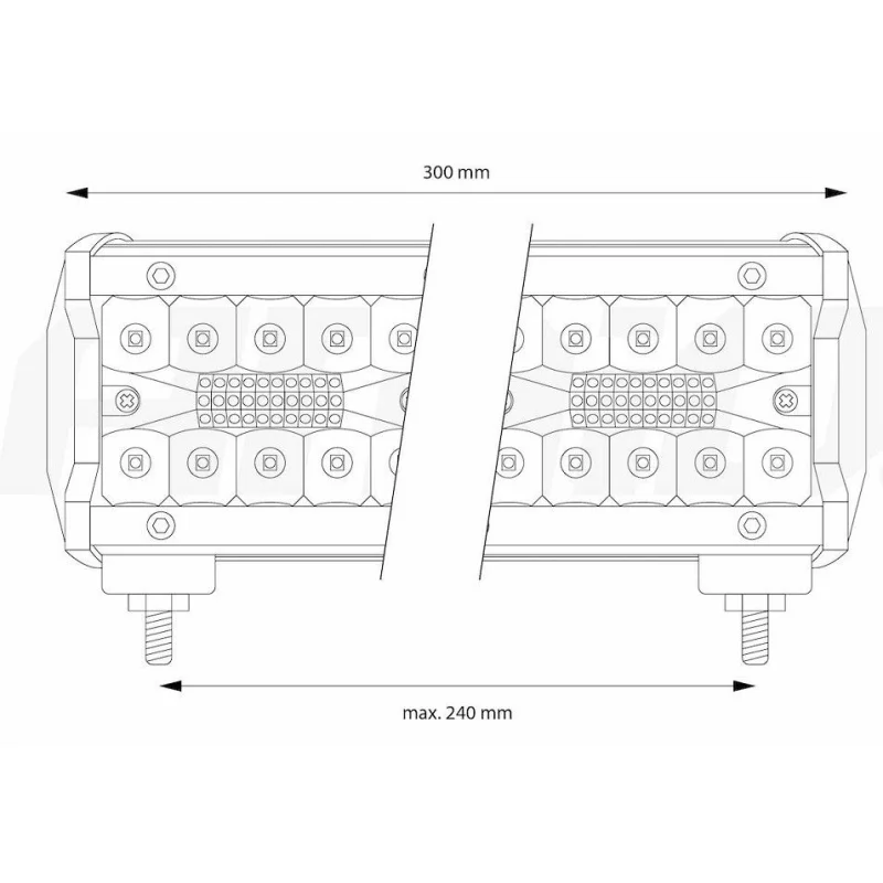 Barra de trabajo led, 80LED, modelo AWL21