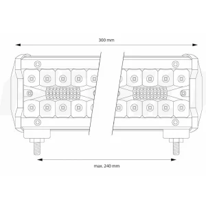 Barra de trabajo led, 80LED, modelo AWL21