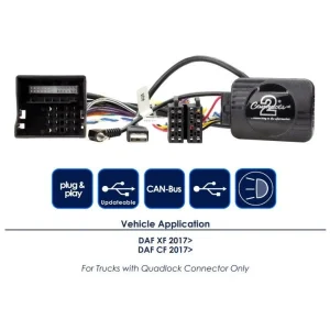 Interface mandos volante DAF, CTSDF001.2, funciones