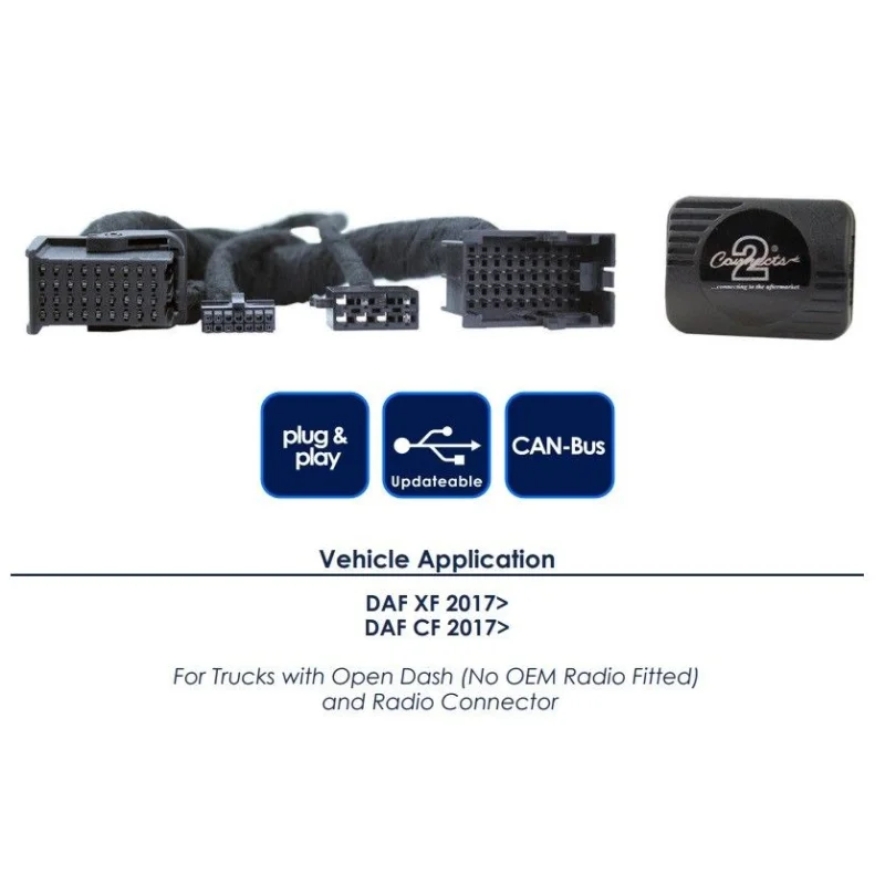 Interface mandos volante DAF XF, CF, año 2017 2021 en Interface mandos volante de Connects2 CTSDF002.2 Interface mandos volant