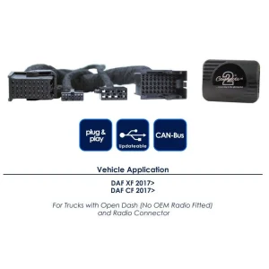 Interface mandos volante DAF XF, CF, año 2017 2021 en Interface mandos volante de Connects2 CTSDF002.2 Interface mandos volant
