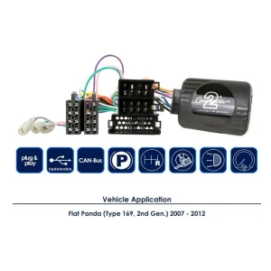 Connects2 CTSFA006.2 Interface mandos volante Fiat Panda.