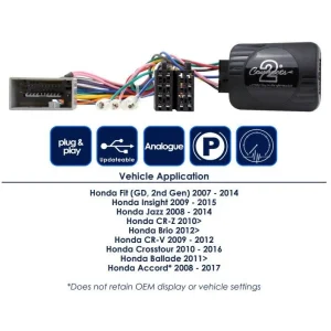 Interface mandos volante CTSHO003.2 para modelos Honda