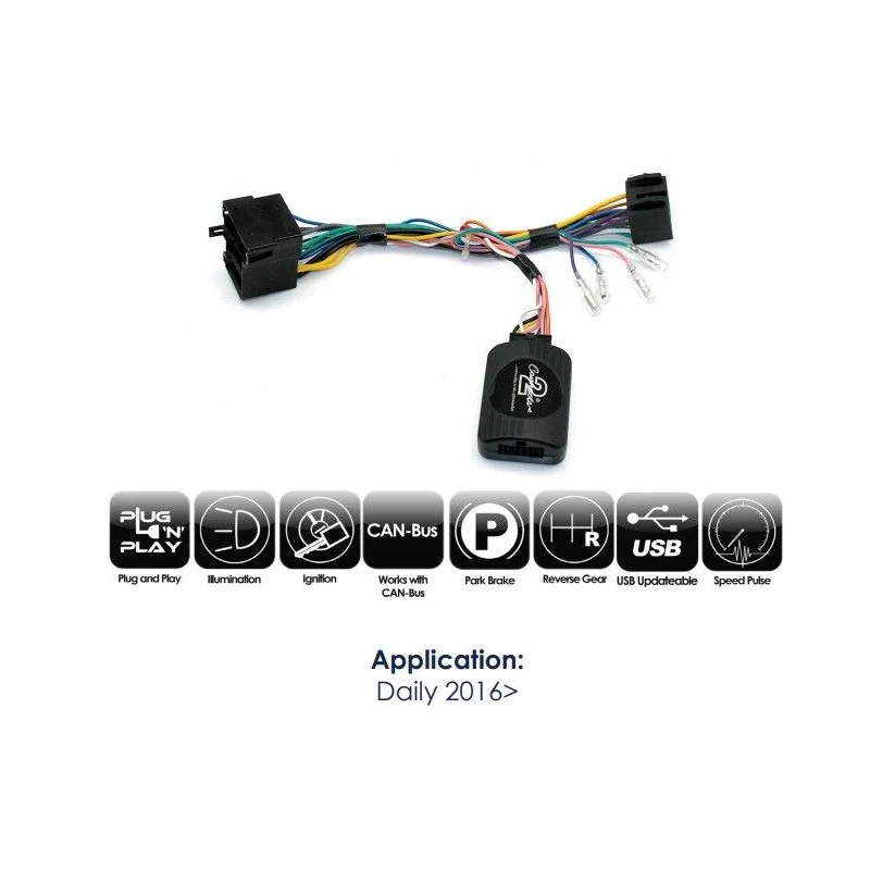 Interface mandos volante CTSIV003.2 Iveco Daily. Retiene la cámara trasera.