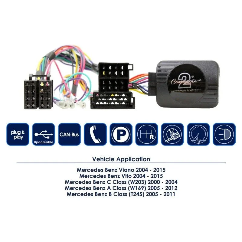 CTSMC003.2 Interface mandos volante para modelos Mercedes con conector ISO.