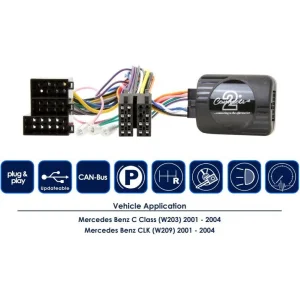 Interface mandos volante Mercedes Clase C, (W203) CLK W209, 2001 2004