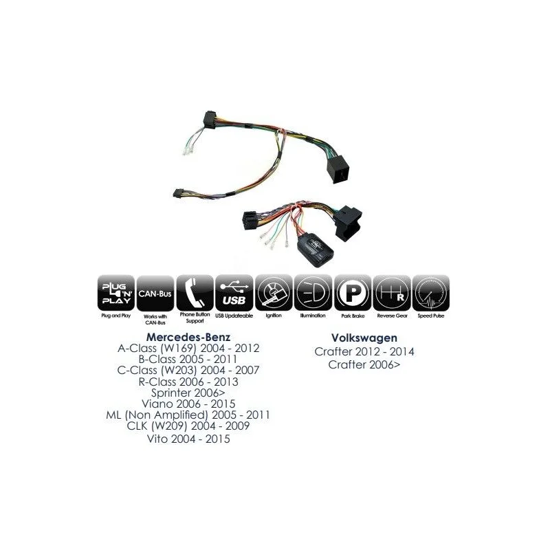 CTSMC00C.2 Interface mandos volante Mercedes Benz, funciones