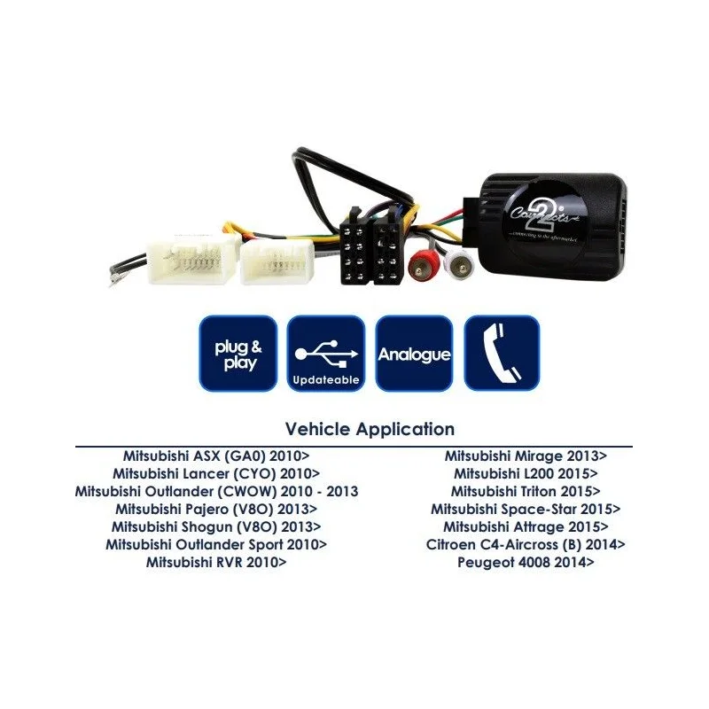 CTSMT003.2 Interface mandos volante Mitsubishi ASX, Peugeot 4008, Citroen C 4 Aircross, funciones