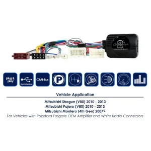 CTSMT007.2 Interface mandos volante Mitsubishi Pajero, Shogun, Montero, funciones