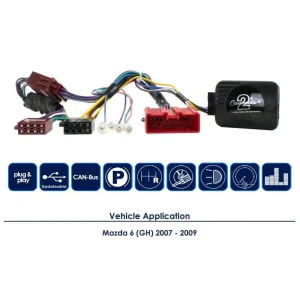 CTSMZ001.2 Interface mandos volante Mazda 6 año 2007 2009, funciones