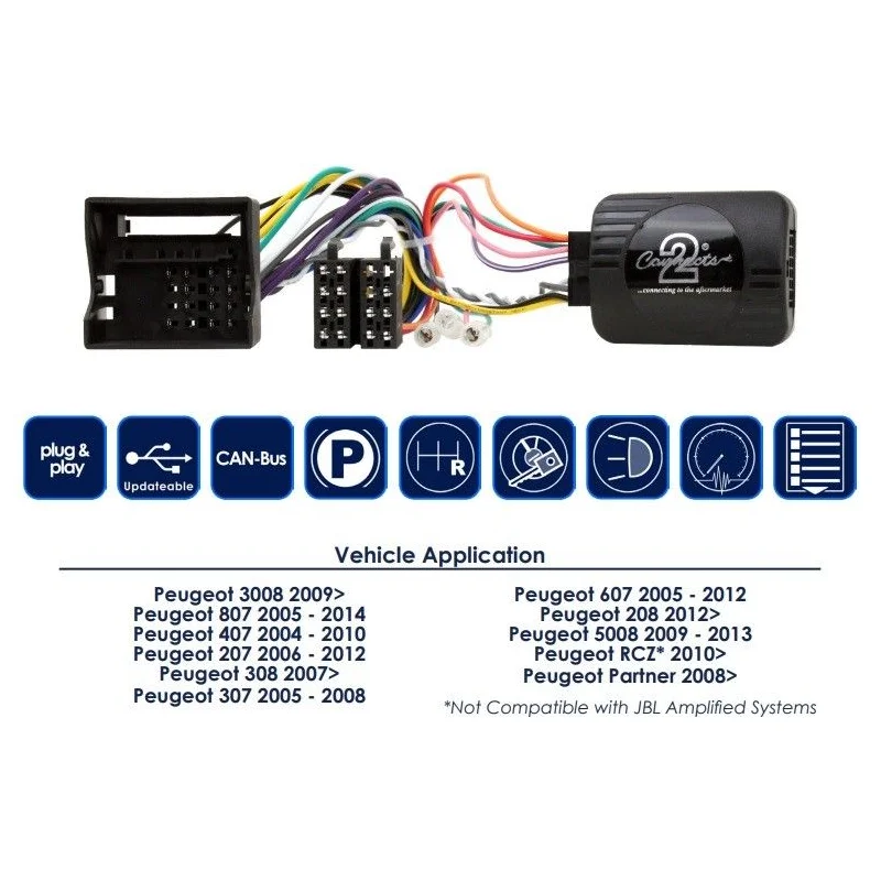 CTSPG007.2 interface mandos volante Peugeot, funciones