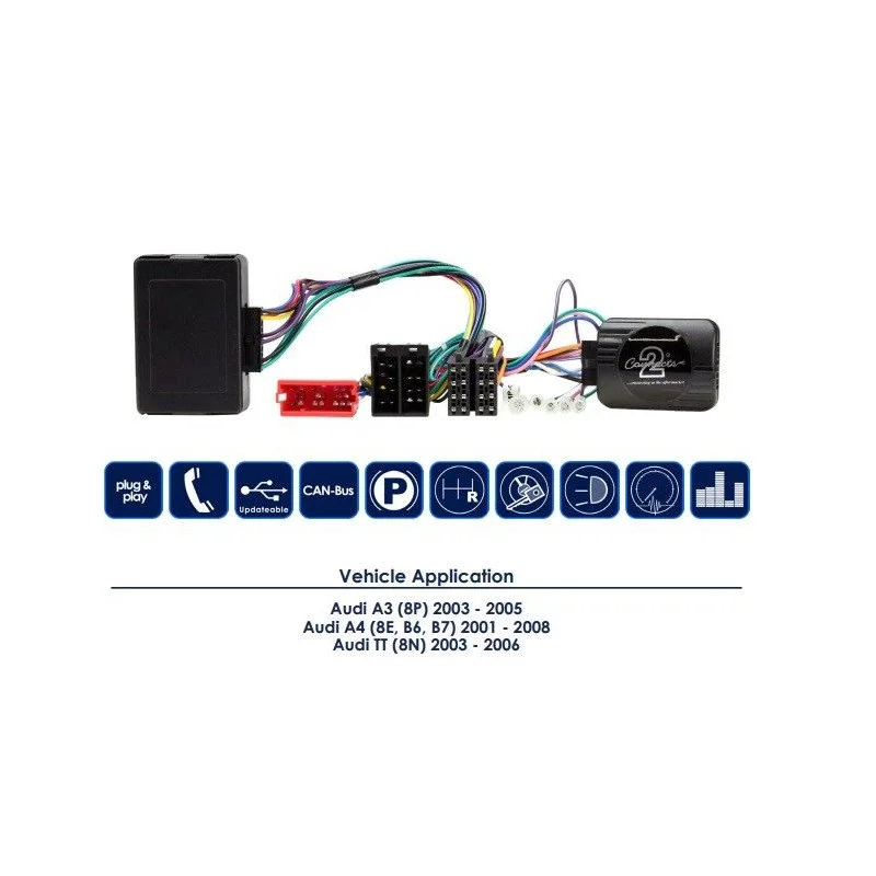Connects2 CTSAD007.2 Interface mandos volante Audi A3, A4, TT
