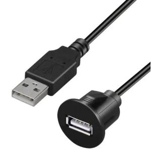 Cable prolongador USB con base redonda simple, 100cm