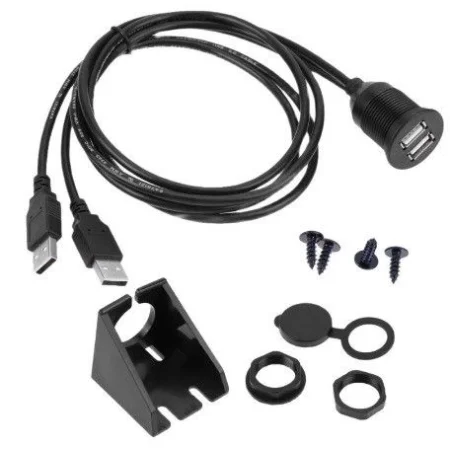 Cable alargador USB con base redonda doble