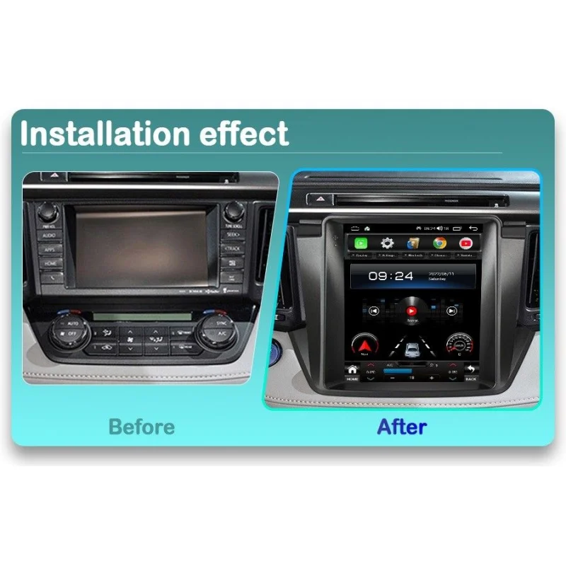 Radio navegador Toyota Rav4, año 2013 2018. Carplay Wireless