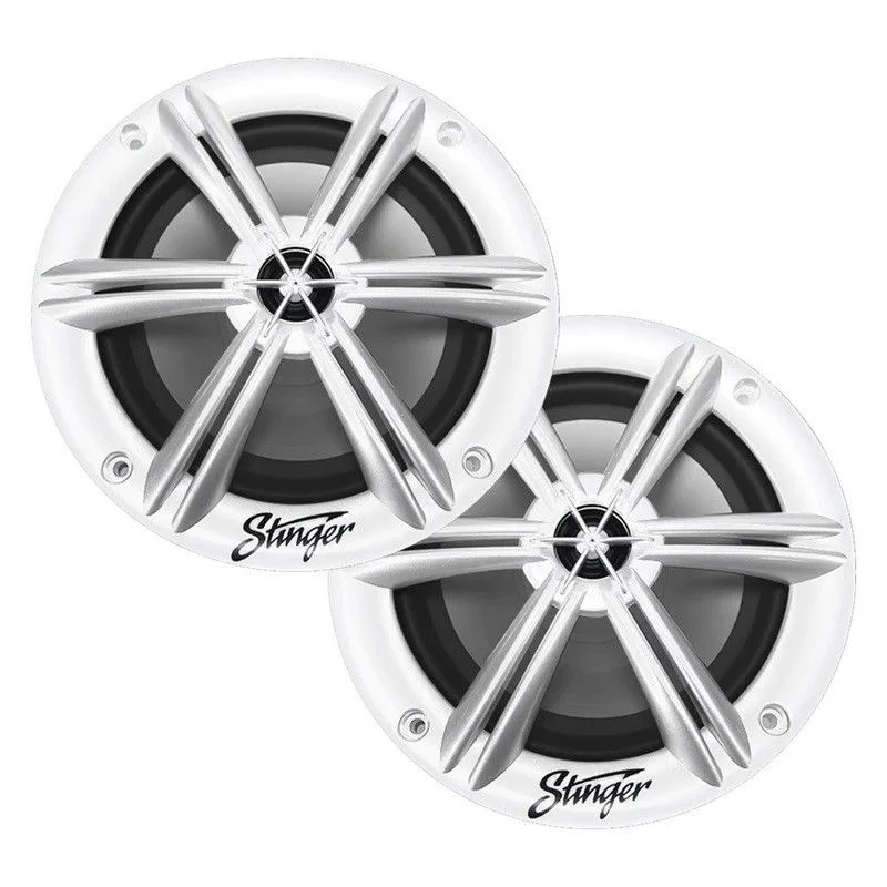 Pareja altavoces marinos 6,5" (165mm), Stinger SEA65W, color blanco