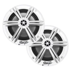 Pareja altavoces marinos 6,5" (165mm), Stinger SEA65W, color blanco