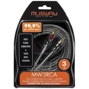 Cable RCA 3 metros 2 canales, Musway MW3RCA