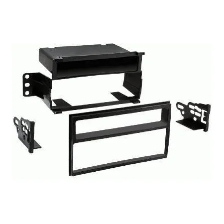 Marco frontal radio Nissan Juke, Tiida, 1DIN con hueco 2DIN, acabado en negro