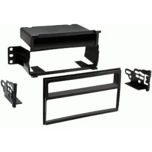 Marco frontal radio Nissan Juke, Tiida, 1DIN con hueco 2DIN, acabado en negro