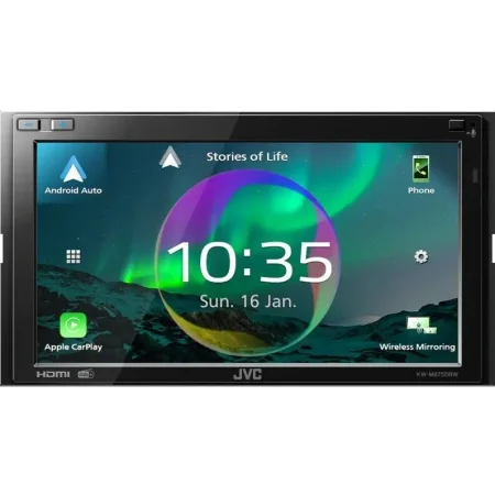 JVC KW M875DBW, CarPlay y Android Auto, 6,8"
