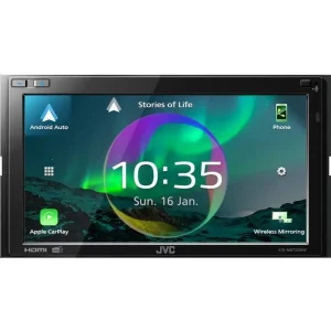 JVC KW M875DBW, CarPlay y Android Auto, 6,8"