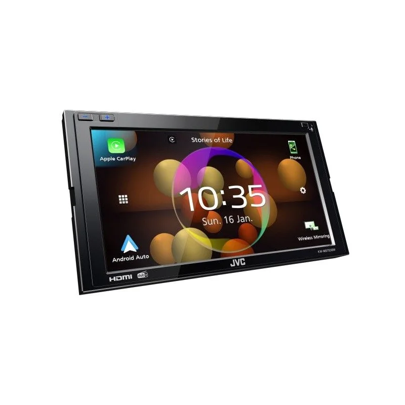 Radio pantalla 6,8" con Apple CarPlay y Android Auto, JVC KW M875DBW