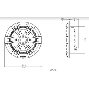 Fusion EL FL651SPG, medidas